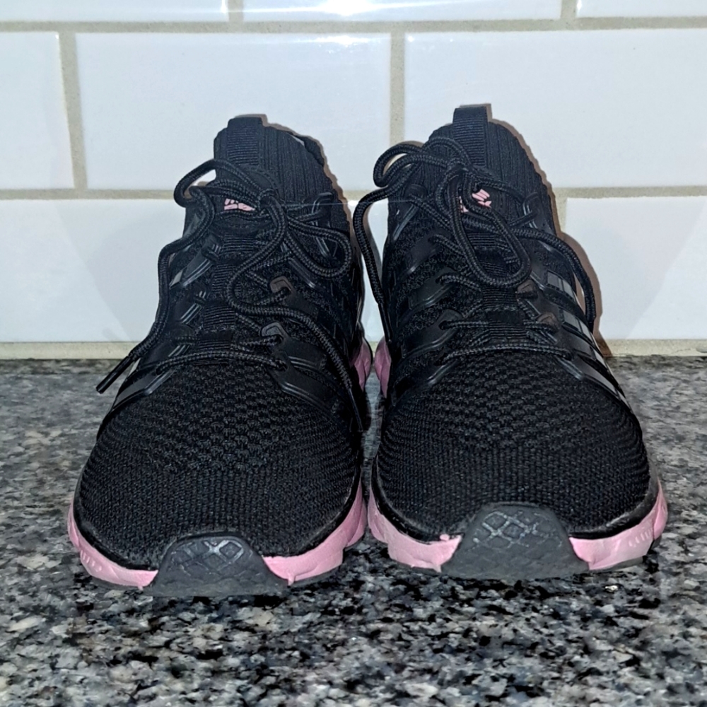 RBX Live Life Active Black/Pink Mesh Lace Up Sneakers. Size 9 - Picture 4 of 10